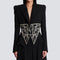 Blazer Ejecutivo para Mujer con Detalles de Diamantes y Efecto Reductor
