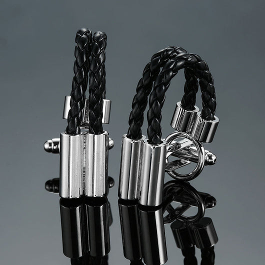 Gemelos de Fútbol en Cobre con Esmalte Blanco y Negro - Image 5