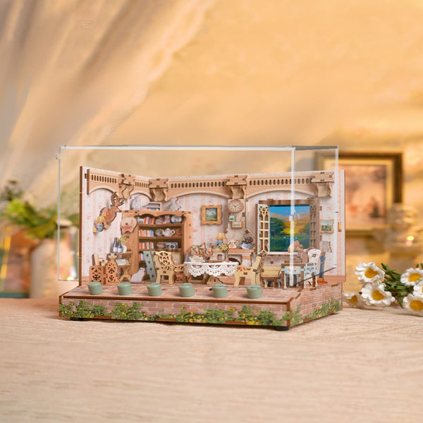 Casa de Campo 3D de Madera Armable - Adorno Artesanal DIY