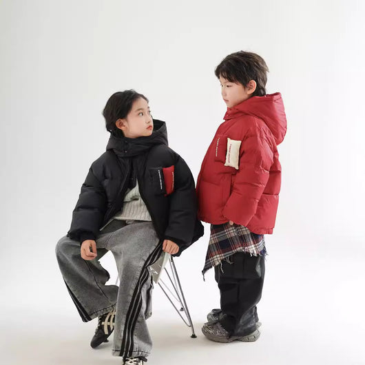Abrigo de Plumón de Pato Blanco para Niños - Calidez Invernal Premium - Image 3