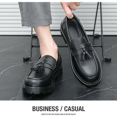 Zapatos de Cuero con Flecos para Hombre - Slip-on Versátil - Image 14