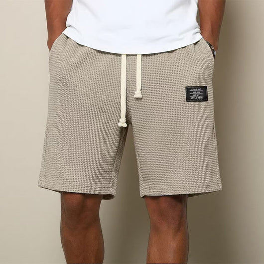Shorts Casuales para Hombre con Tejido Waffle y Bordado - Image 19