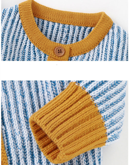 Cardigan Tejido Cuello Redondo Abotonado para Bebé - Image 14