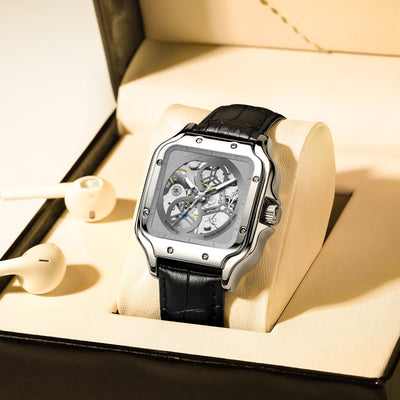 Reloj Automático Cuadrado para Hombre - Mecánica Suiza - Image 6