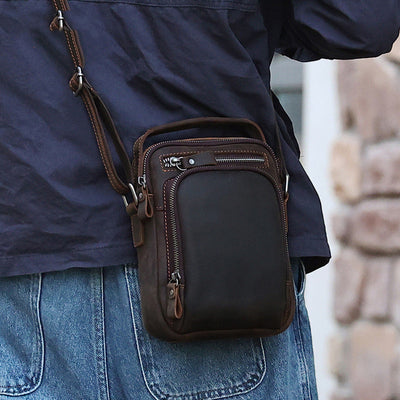 Bolsa Mensajero de Cuero Vintage para Hombre