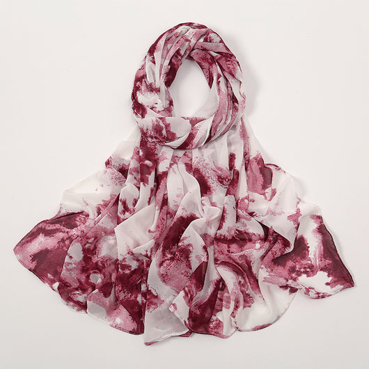 Pañuelo Ligero de Gasa Estampado Floral para Primavera y Verano - Image 36