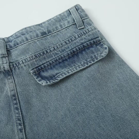 Pantalones Vaqueros Rectos de Talle Medio para Mujer - Corte Ancho Verano - Image 12