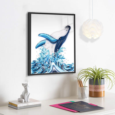 Cuadro de Ballena Tejida a Mano - Arte Decorativo Artesanal 20 Pulgadas - Image 14