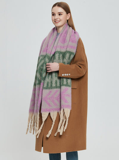 Pashmina de Otoño Invierno con Borlas - Tejido Grueso Europeo Estilo Moderno - Image 32