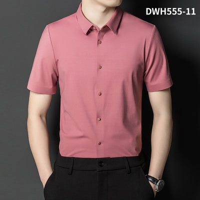 Camisa Manga Corta Ice Silk Sin Costuras para Hombre - Image 9
