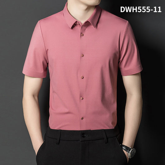 Camisa Manga Corta Ice Silk Sin Costuras para Hombre - Image 9