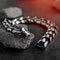 Pulsera de Acero Titanio Estilo Retro Americano Eslabón Ancho