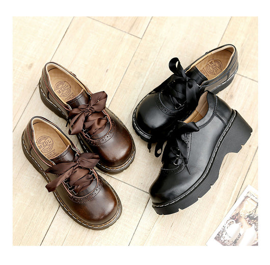 Zapatos Escolares Plataforma en Cuero para Mujer - Image 8