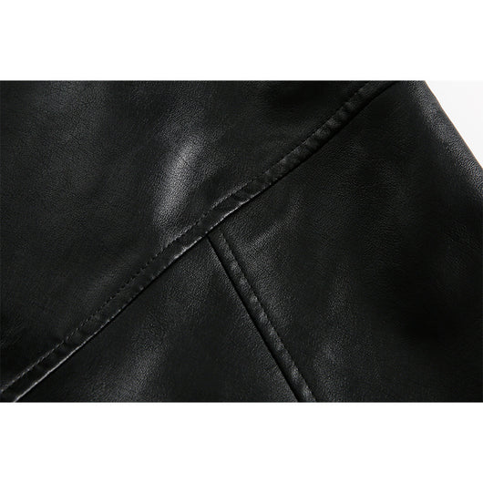 Chaqueta de Cuero Retro Americana con Capucha para Hombre - Image 13