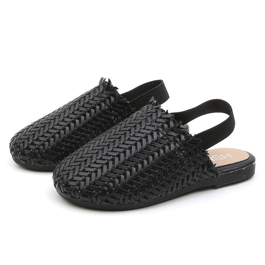 Sandalias Tejidas Retro Estilo Coreano - Comodidad Casual para Niña - Image 3