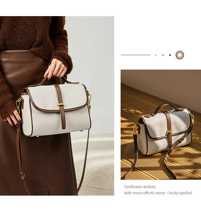 Bolso Mensajero de Cuero Genuino con Correa Cruzada - Image 10