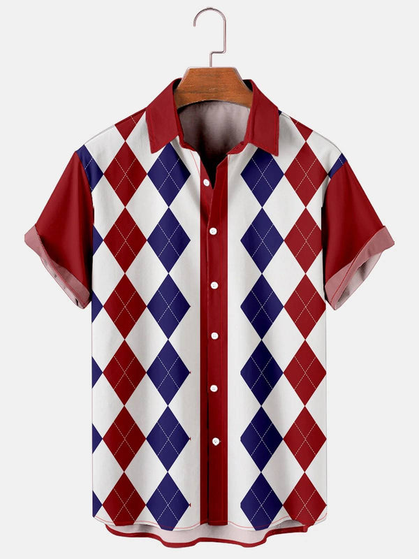 Camisa Casual Hombre Estampado Música y Batería