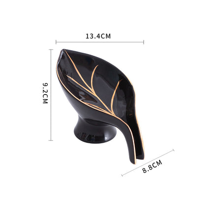 Jabonera de Cerámica con Forma de Hoja para Baño - Image 5