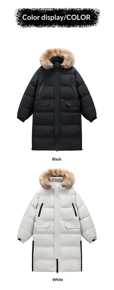 Abrigo Largo para Invierno con Cuello de Pelaje Acolchado - Image 13