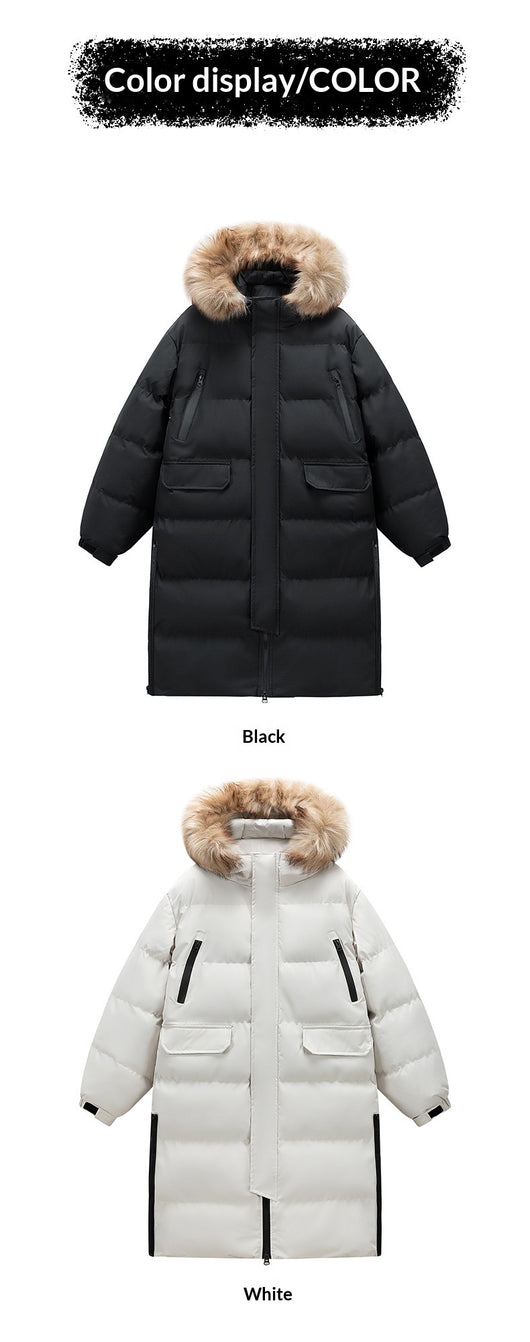 Abrigo Largo para Invierno con Cuello de Pelaje Acolchado - Image 13