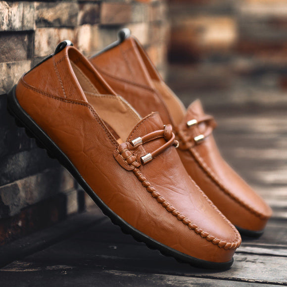 Zapatos de Cuero Casual para Conducir - Estilo Coreano Otoño Comodidad Total