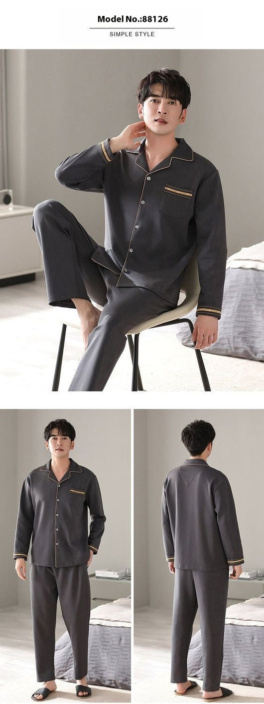 Pijama Hombre Algodón Ligero - Conjunto Cómodo para Casa Otoño Invierno - Image 27