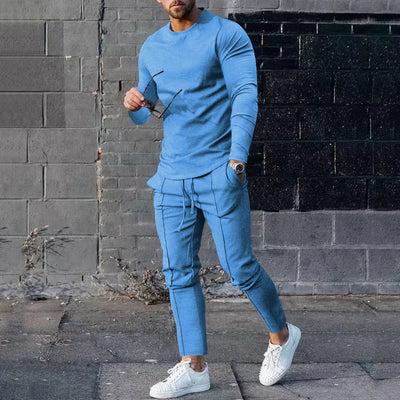 Conjunto Casual Hombre: Playera Manga Larga y Pantalón Liso - Image 7