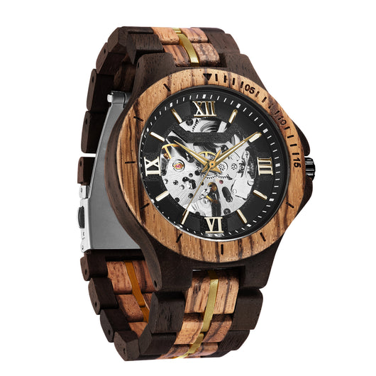 Reloj Mecánico Automático Artesanal en Madera Pura para Hombre - Image 9