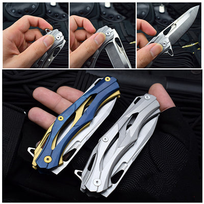Cuchillo Plegable Táctico de Acero D2 - Alta Dureza para Aventuras - Image 12