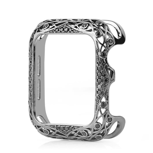 Protector Apple Watch 5 con Incrustaciones de Diamantes - Carcasa Hueca de Metal Retro - Image 8