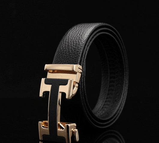 Cinturón de Cuero para Hombre con Hebilla Automática y Patrón Texturizado - Image 10