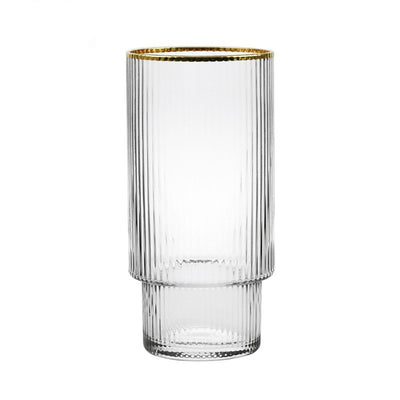 Botella de Agua Cristal Transparente con Patrón Vertical Estilo Nórdico Japonés - Image 9