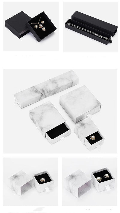 Caja Joyero de Lujo Negro con Cajón Deslizable Tamaño Pequeño - Image 7