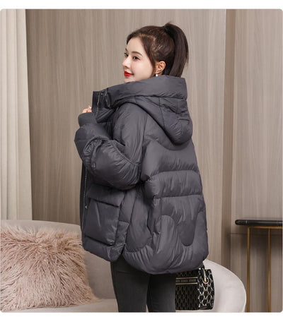 Chaqueta Corta Abrigada Oversize para Mujer Talla Grande - Image 5