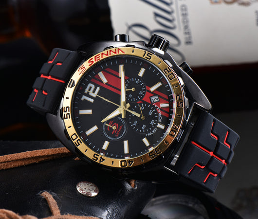 Reloj Deportivo Taijia de Cuarzo con Correa de Goma Roja y Segundero Funcional - Image 4