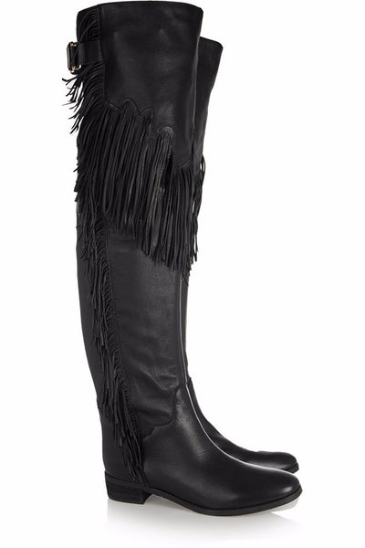 Botas Sobre la Rodilla con Borlas para Mujer - Estilo Europeo y Americano - Image 8
