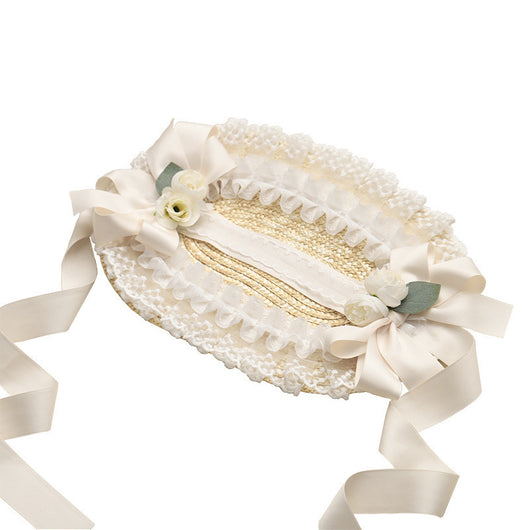 Sombrero Lolita Artesanal Estilo Pastoral de Paja para Mujer - Image 13