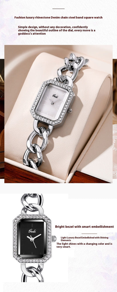 Reloj Cuadrado Mujer Lujo Minimalista - Diseño Elegante y Sencillo - Image 10