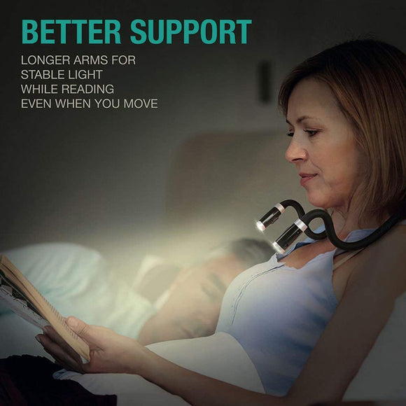 Lámpara LED Flexible para Lectura con Cuello Ajustable - Luz Portátil 3 Modos