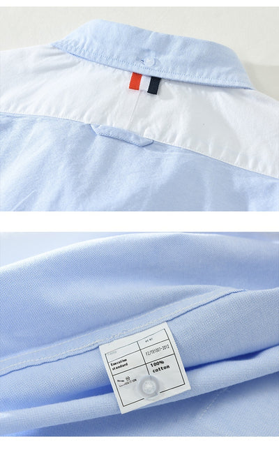 Camisa Casual de Manga Larga con Combinación de Colores Japonesa - Image 10