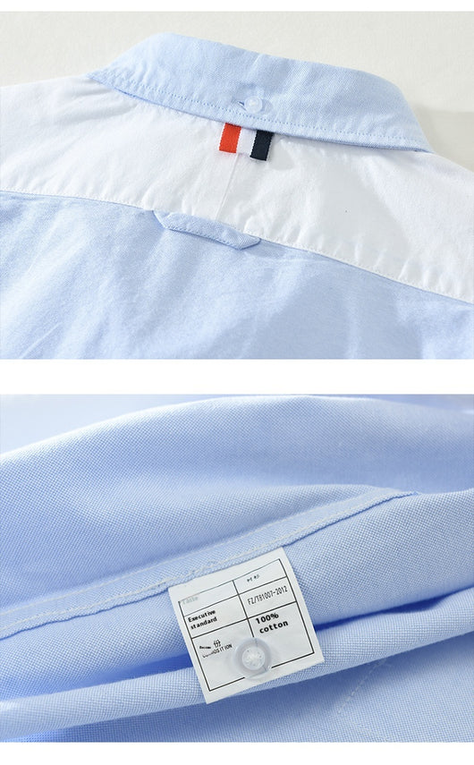 Camisa Casual de Manga Larga con Combinación de Colores Japonesa - Image 10
