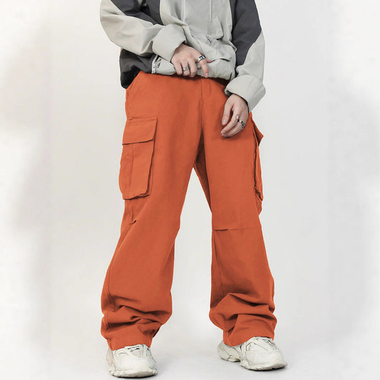 Overol Holgado con Bolsillos Tridimensionales Estilo Street