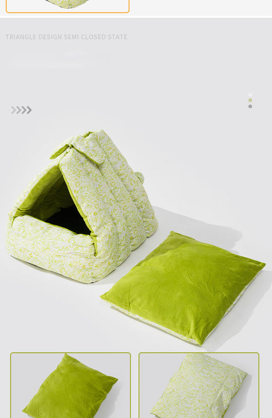 Nido Triangular para Mascotas - Cama Semiencerrada Reversible Todo Clima - Image 15
