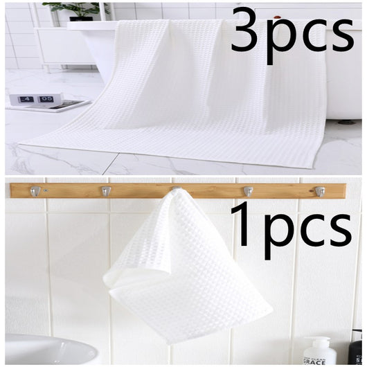 Toalla de Baño de Algodón Puro Textura Waffle - Súper Absorbente y Secado Rápido - Image 27