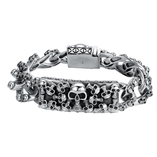 Pulsera de Plata S925 Estilo Hip Hop con Diseño de Vid Eterna y Nariz de Cerdo Personalizable para Hombre - Image 5