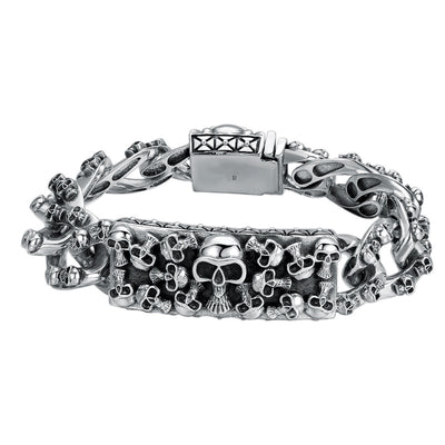 Pulsera de Plata S925 Estilo Hip Hop con Diseño de Vid Eterna y Nariz de Cerdo Personalizable para Hombre - Image 5