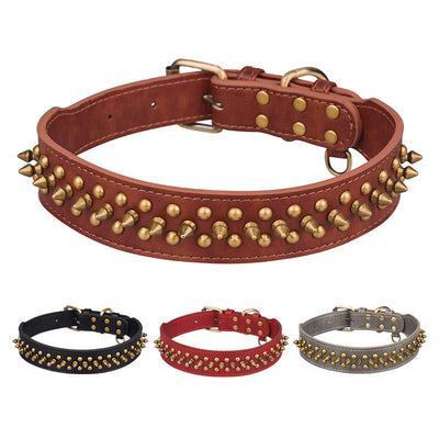 Collar de Cuero para Mascotas con Remaches - Tallas Mediana y Grande - Image 3
