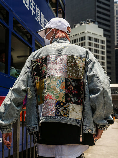 Chaqueta Denim Suelta para Parejas con Cierre de Cremallera - Image 7
