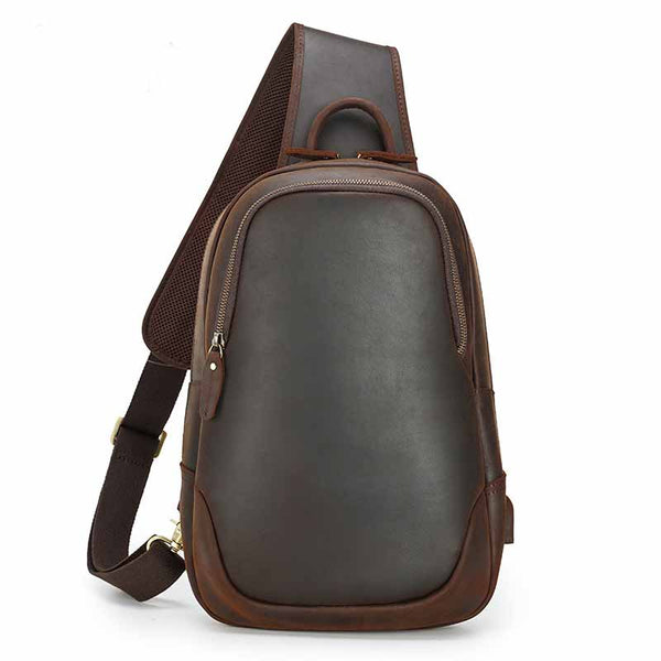 Bolsa de Pecho Vintage en Cuero para Hombre - Image 5