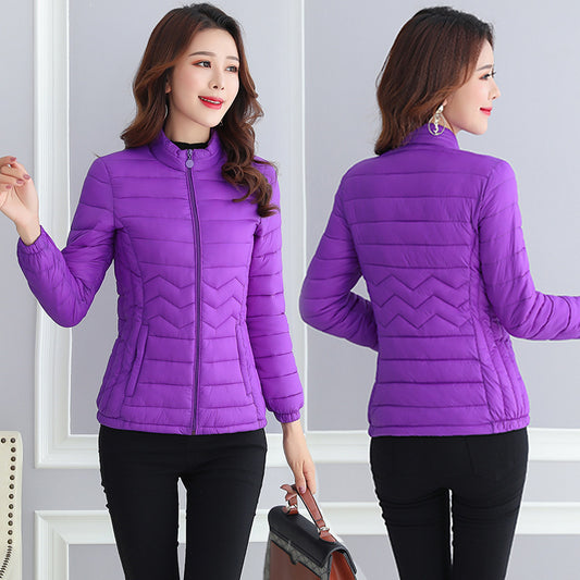 Abrigo Corto Slim Fit de Algodón Ligero para Mujer